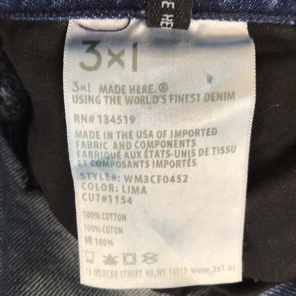 Anthropologie 3x1 Jeans Straight Denim Jean Fringe Boho Festival Artsy Western - Picture 8 of 12